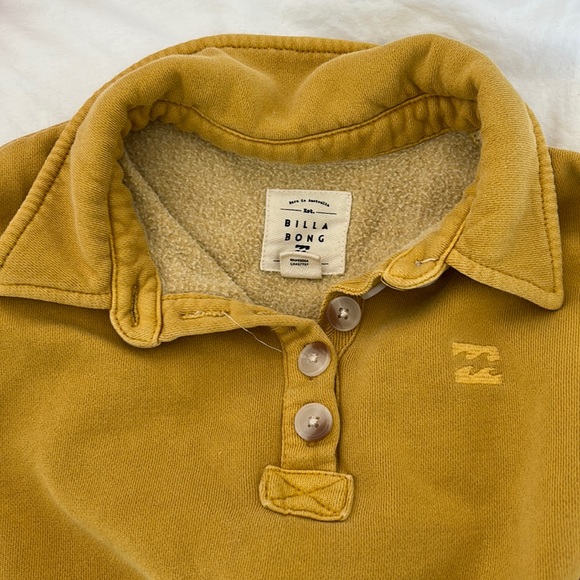 Mustard Yellow Billabong Sweatshirt SMALL - Picture 3 of 3